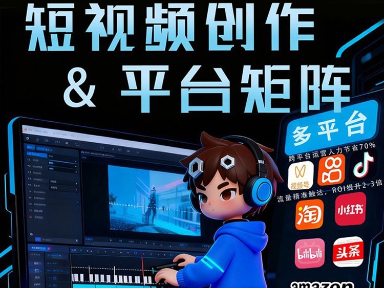 短视频多剪辑全平台发布系统